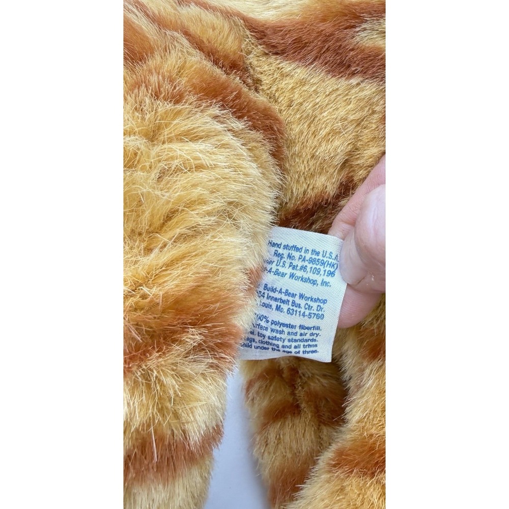 Build A Bear Orange Tabby‎ Striped Cat Plush Animal Toy 17" EUC - Picture 6 of 7